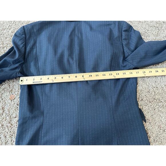 Tahari Arthur S. Levine Navy Blue Pin Stripe Blazer Jacket Women's Size 8 - Picture 10 of 10